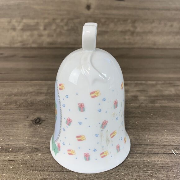 Vintage Precious Moments Holiday Wishes Christmas Tree Bell Ornament 1997 - Picture 2 of 7